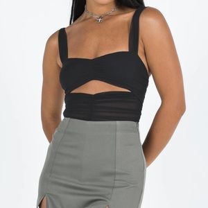Mesh black bodysuit from princess polly